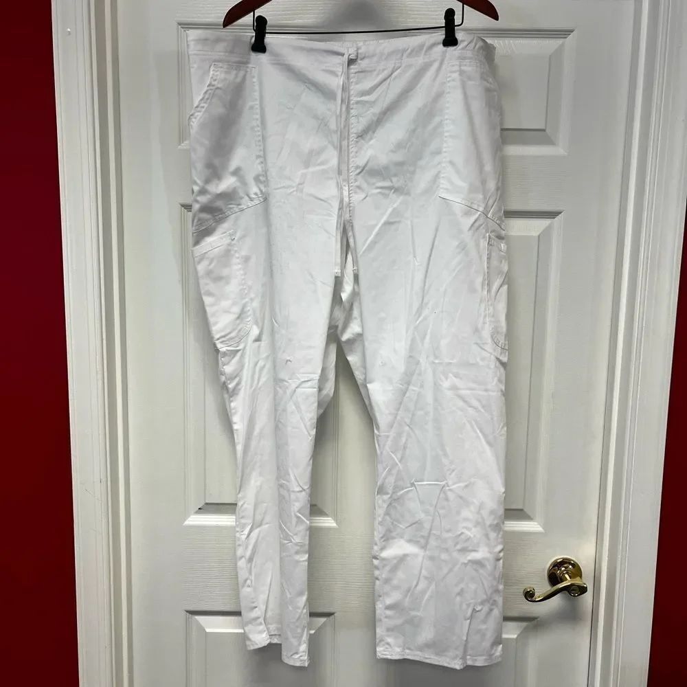 ScrubStar White Scrub Pants sz 3X NWT